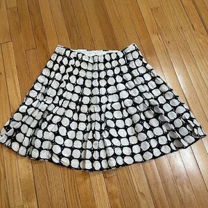 David Meister Summer Skirt Linen Blend Womens Size 10 Lined Lightweight Pleated